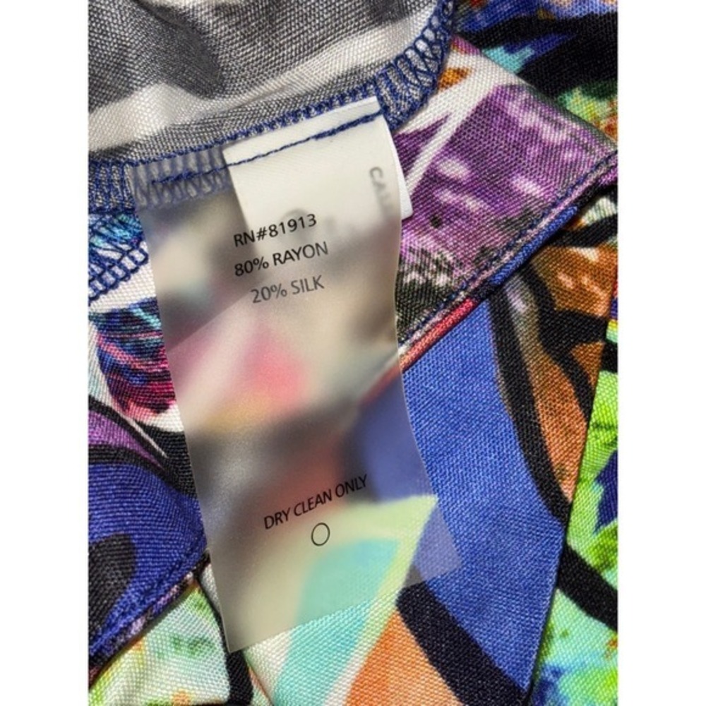 Robert Graham Anna Wrap Dress NWT Sz 2 Colorful Abstract Floral Silk Blend Mini - Picture 10 of 10